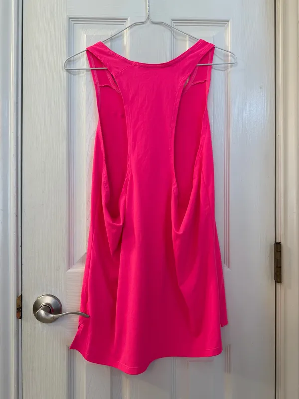 Nike Dri-Fit Running Neon Pink Racerback Tank Top - Image 2
