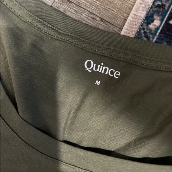 Quince Olive‎ Green Women's Top size M - Image 7