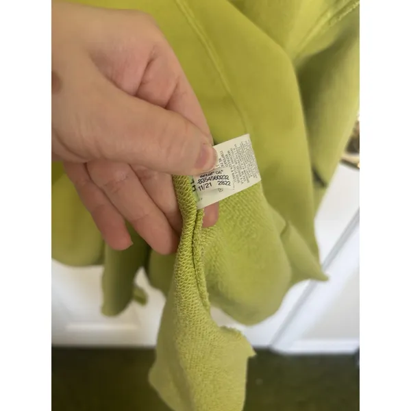 Aerie Chartreuse Staying Kind Feeling Cool Oversized Crewneck Sweatshirt Large - Image 11
