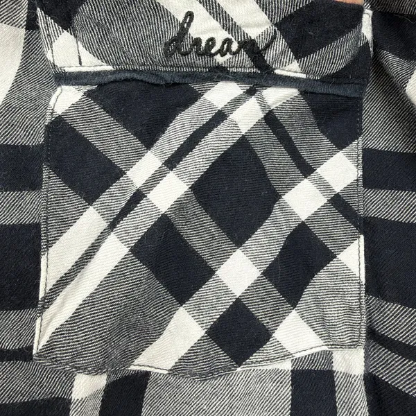 Victoria's Secret Pajamas Womens XS Black White Plaid Flannel Sleepwear Set - Image 3