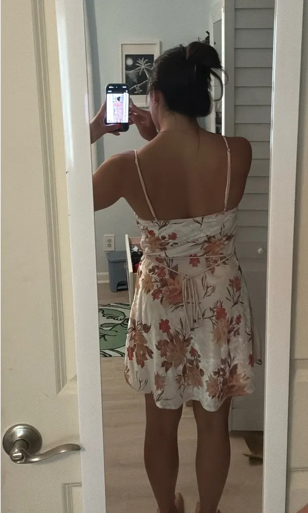 Hello Molly Velvet Floral Mini Dress - Image 2