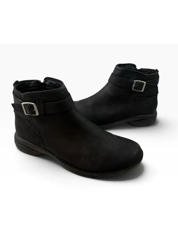 -Merrell Andover Bluff waterproof Ankle Boots Womens Size 10 Black Leather - Image 4