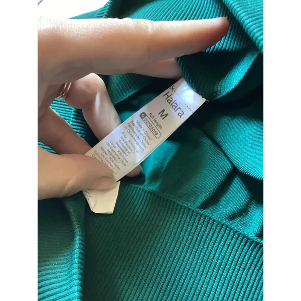 Halara NWOT Women Green Seamless High Waisted Full Length Yoga Gym Leggings M - Image 5