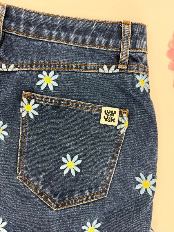 Lucy & Yak Dana Jeans Daisy Mae Embroidery Organic Cotton High Rise 80s Mom - Image 14