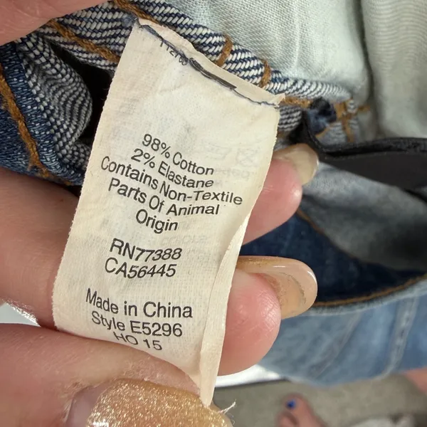 Madewell 10" High‎ Riser Demi Boot Jeans Size 32 Raw Hem Stretch - Image 5