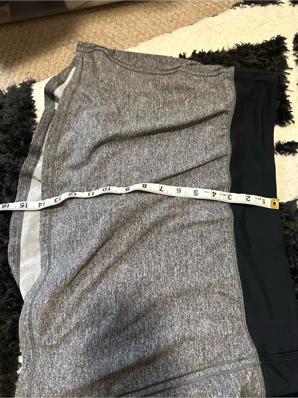 Lululemon Pace Rival Skirt Tall 15" Heather Lux Multi Black W8A82T size 12 - Image 5