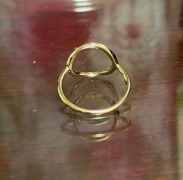 Brand New Gold Filled delicate minimal karma circle ring. Size 6.5 - Image 2