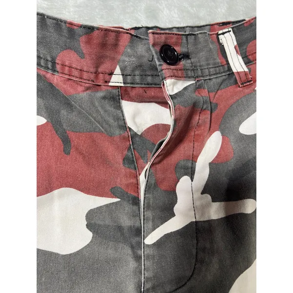Straight Gnarcotic Patchwork Camo Cargo Pants Military Streetwear Small - Image 5