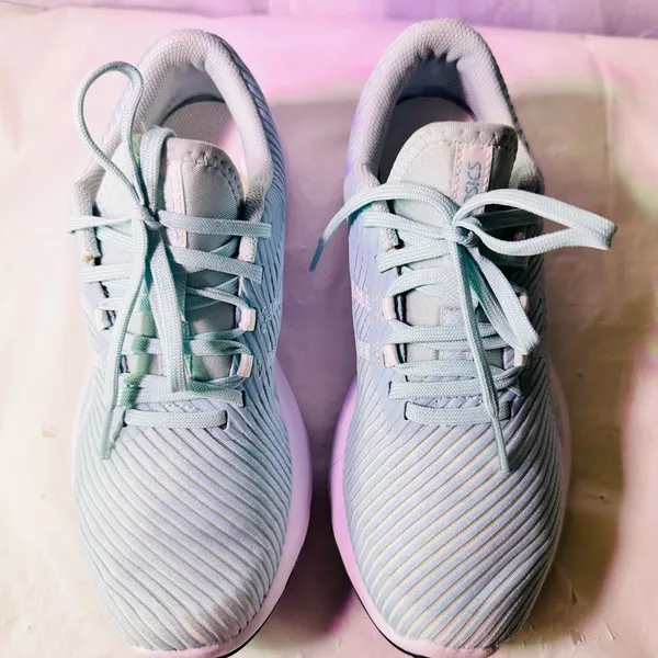 ASICS Women's Pale Blue Athletic Running Shoe - Image 4