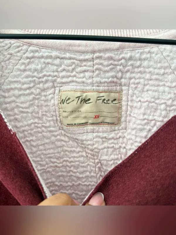 Free People We The Free Valentine Combo Red Midnight Pullover - Image 3