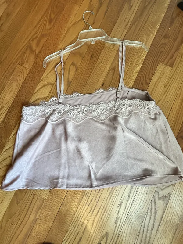 a new day Dusty Rose Lace-Trim Satin Camisole - Image 2