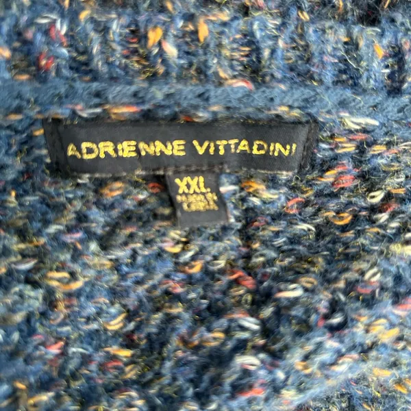 Adrienne Vittadini Blue Confetti Flecked Cable Knit Tunic Sweater XXL - Image 9