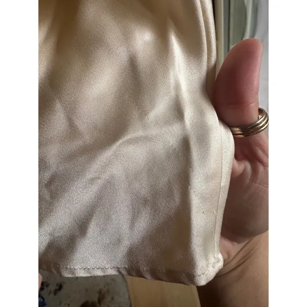 Reformation Pike Satin Dress in Almond Size large Satin Dress - Image 13