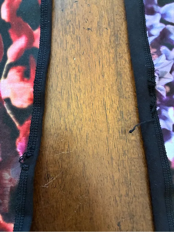 Lululemon Wunder Under Leggings 2 Black Color Blocked Spring Has Sprung Floral - Image 2