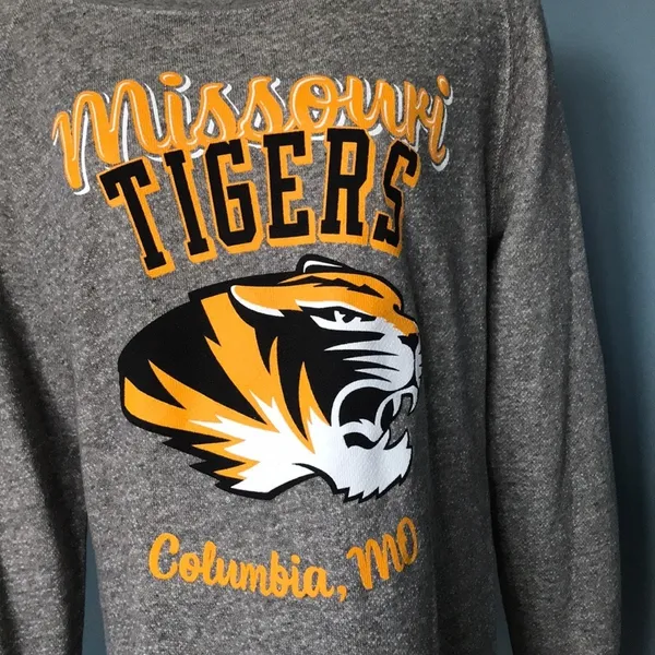 College Corner University of Missouri Mizzou Tigers Sweatshirt thumbholes medium - Image 2