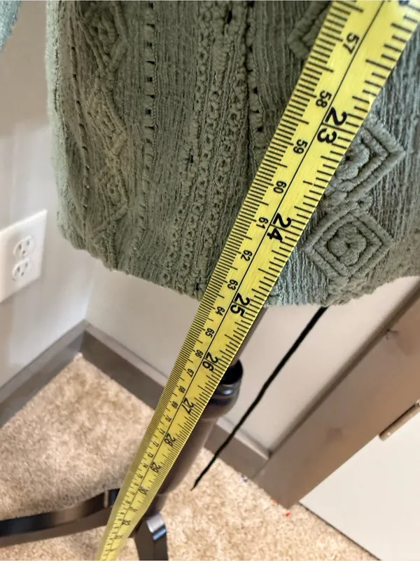Frye Button Popover Crochet Boho Pistachio Green Blouse Embroidered Textured L - Image 5