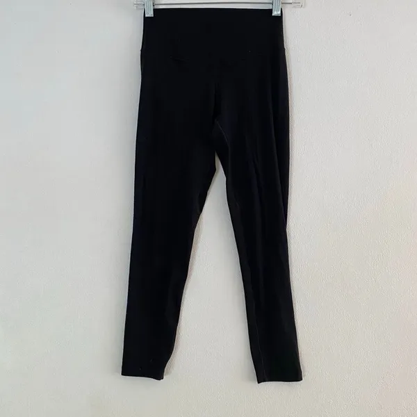 OFFLINE By Aerie Real Me Xtra Leggings Small Petite Black High Rise 7/8 - Image 3