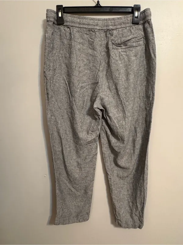 Mountain Khakis Women’s Small Gray Linen Blend Pull On Crop Pants - Image 3