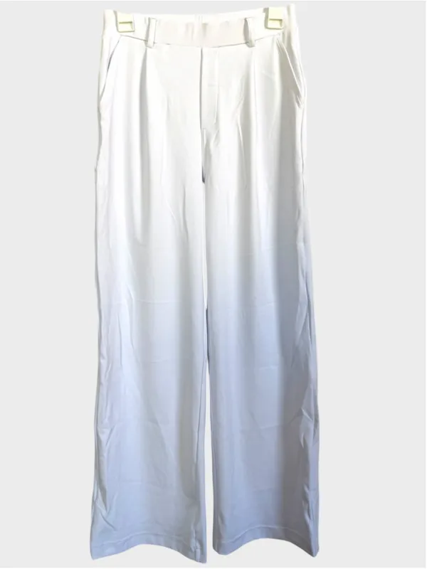 Size S Halara Flex High Waisted Plicated Side Pocket Straight Leg Work Pants - Image 3