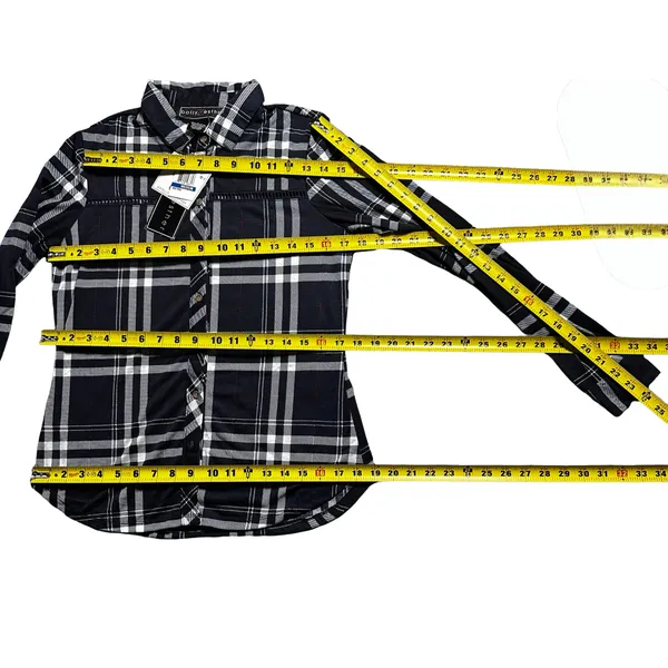 Polly & Esther Plaid Button Down Medium NWT Preppy Dark Academia Retro - Image 8