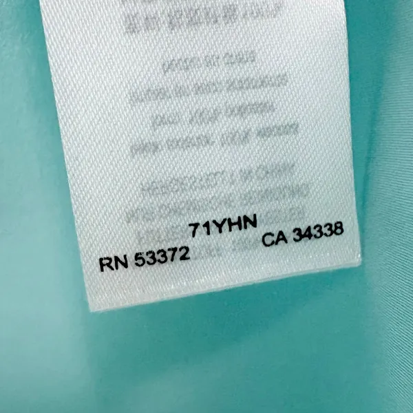 French Connection Oona Satin Strapless Midi Dress Pastel Turquoise Size Medium - Image 9