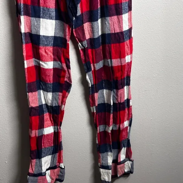 Aerie Women Winter Christmas Red Plaid Flannel Pajama Pants Size XS.‎ - Image 2