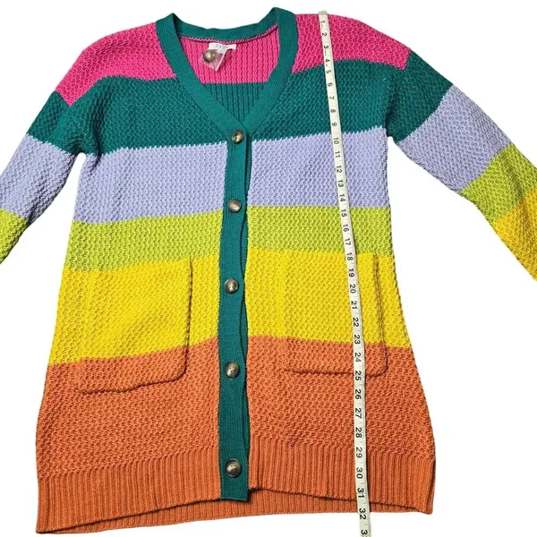 Polagram‎ Multicolor Button Front Midi Cardigan - Image 3