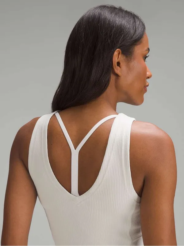 LULULEMON Ribbed Softstreme Cropped Tank Top in Bone Sz. 12 - Image 7