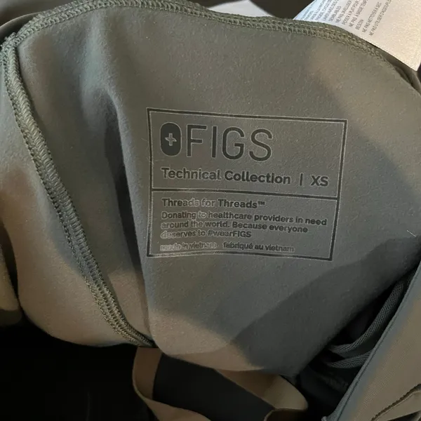 Figs On Shift High Waisted‎ Contourknit Slim Pants XS Moss Green Nursing New - Image 7