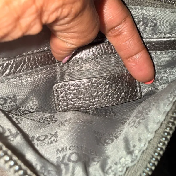 Michael Kors Monogram Wristlet in Black and Silver - Image 9