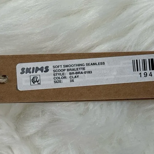 Skims Soft Smoothing Seamless Bralette Clay Size 3X - Image 8