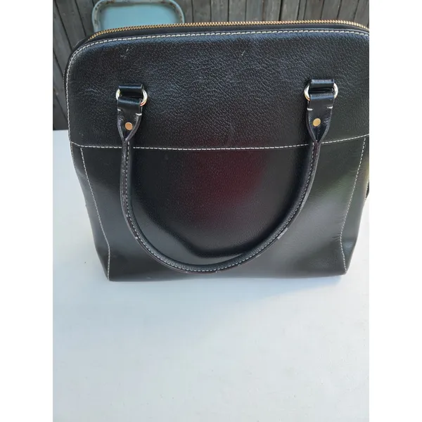 Kate Spade Black Leather Tote With Zip Front Pocket - Image 2