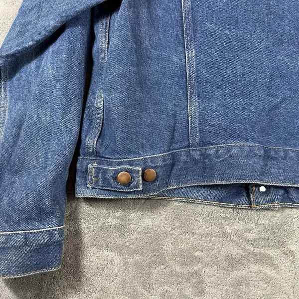 VTG Nutmeg Mills Denim Jacket Womens Large Trucker Heavyweight Retro 90s Y2K USA - Image 8