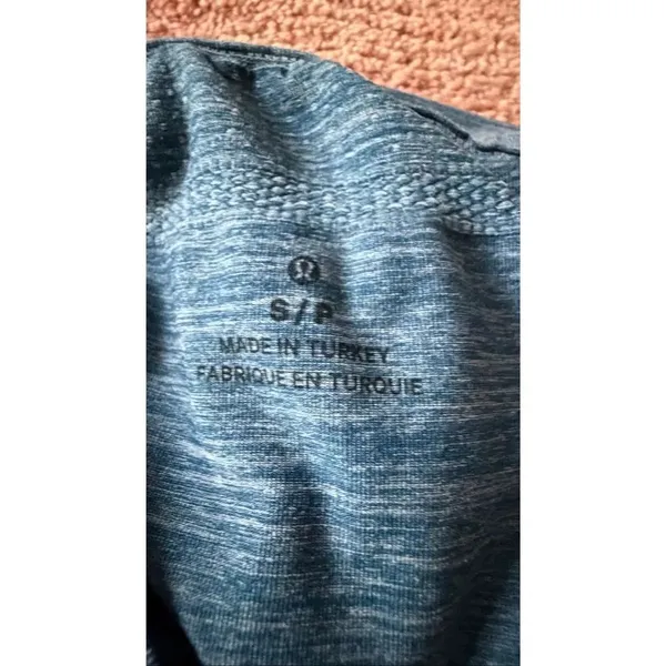 Lululemon Blue Heathered Seamless Bike Shorts Size S/P High Rise - Image 4