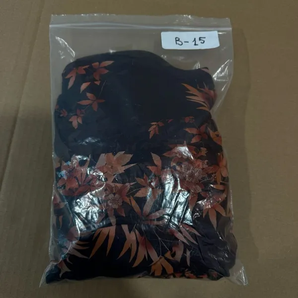 🍁 Warm New York‎ Floral Semi Sheer Neck Tie Blouse Burgundy Long Sleeve Elastic - Image 16