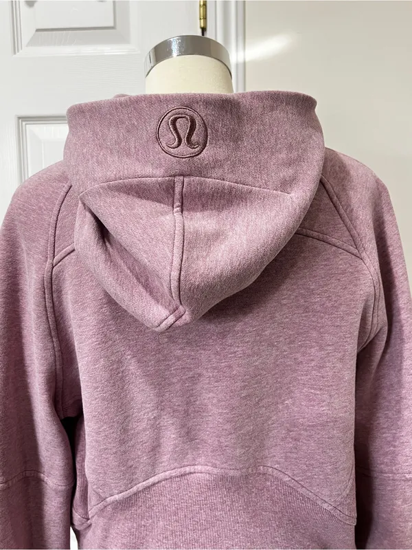 Lululemon Scuba Oversized Half-Zip Hoodie Heathered Pink Taupe Size XS/S Fleece - Image 11