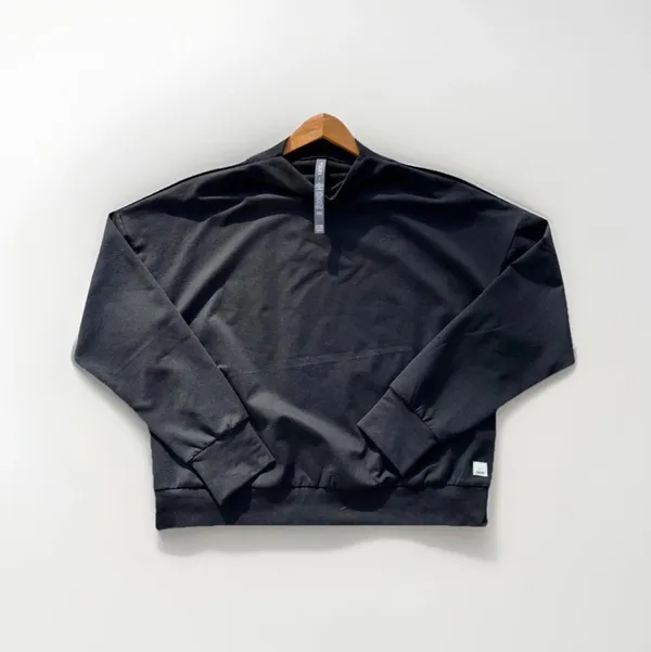 Vuori Granite Funnel Neck Pullover Sweater Sweatshirt Heather Black Soldout S - Image 4