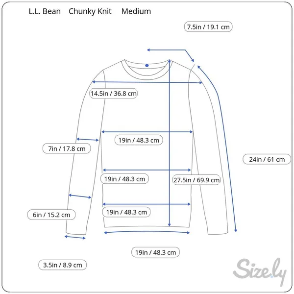 L.L. Bean Women's Chunky Knit Sweater Medium - Image 2