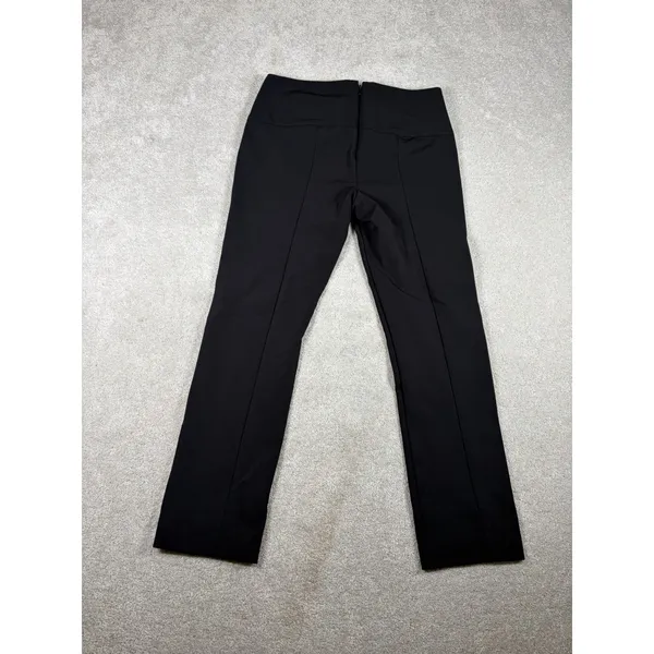 veronica beard black slim leg cropped pants size 8 back seam‎ - Image 8