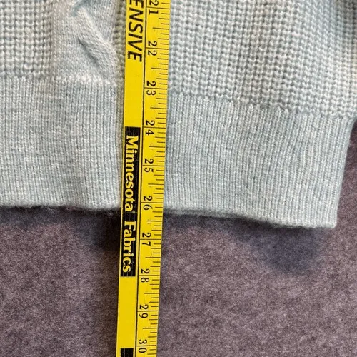 DESIGN HISTORY Sweater Womens XXL Mint Green Cable‎ Knit Split Neck Pullover NWT - Image 8
