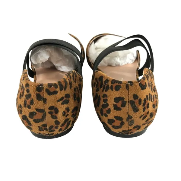 JC Womens D'Orsay Flats Faux Suede Leopard Print Pointed Toe Strappy Size 7 - Image 3