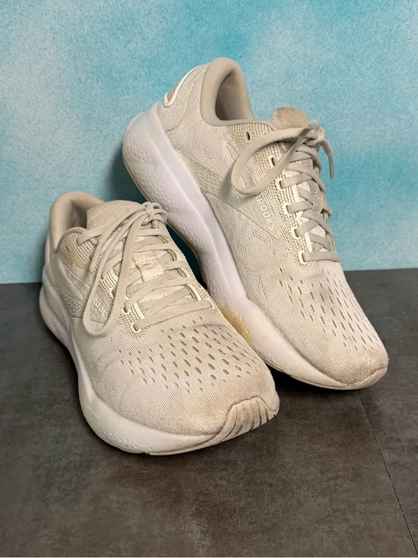 Brooks Ghost 16 Women's White/Pale Gray Running Shoes 1204071B151 Size 7.5B - Image 10