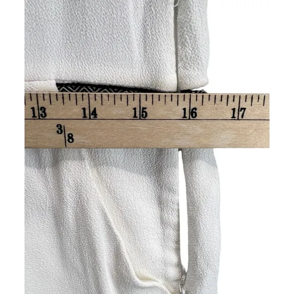 REVOLVE IKKS Dress US 6 EU 38 White Viscose Lace Up Pockets Sporty Casual Chic‎ - Image 9