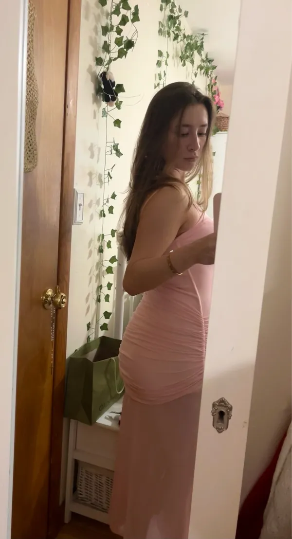 Tiger Mist pink dress midi - Image 3