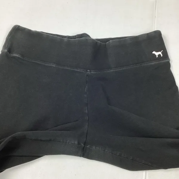 Victoria’s Secret PINK Black Classic Cotton Leggings Dog Logo Size Large - Image 7
