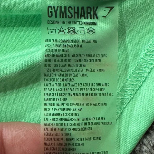 Gymshark Move Cropped Tee Women's Medium Green - Image 5