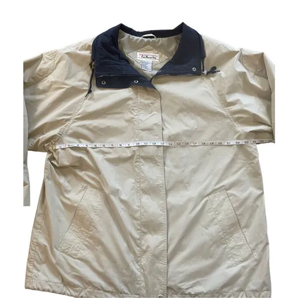 Vintage‎ Talbots Womens khaki Rain Coat size large - Image 4