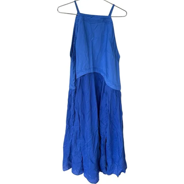 Anthropologie Pilcro Sleeveless Twofer Midi Dress Cornflower Blue M NWT - Image 3