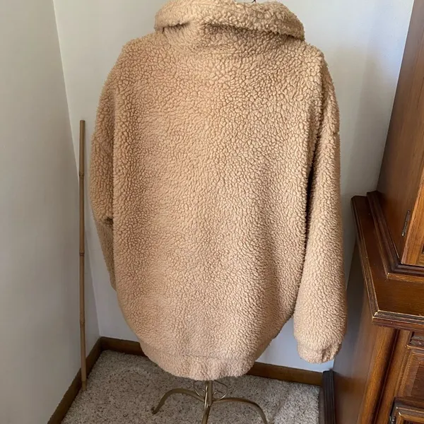 I AM GIA Teddy Jacket XS Camel Sherpa Zip Streetwear Coat Women - Image 5