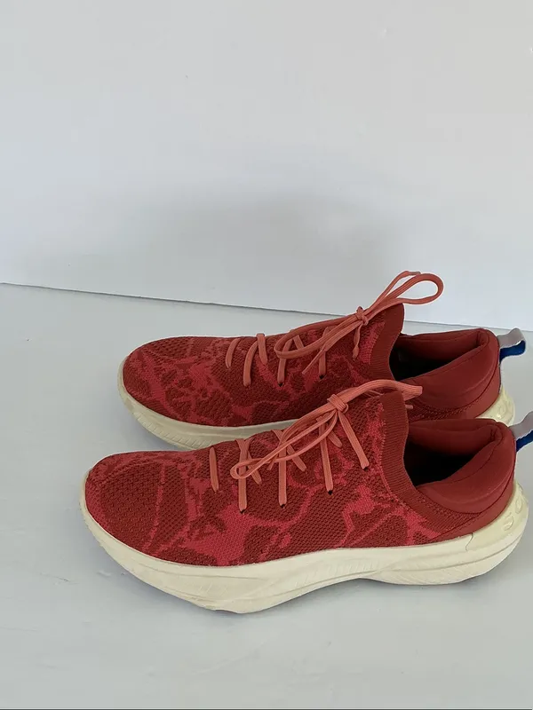 Sorel Explorer Blitz Red Knit Women's Sneakers with Cream Sole - Image 4